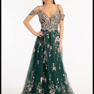 Emerald Floral Gown